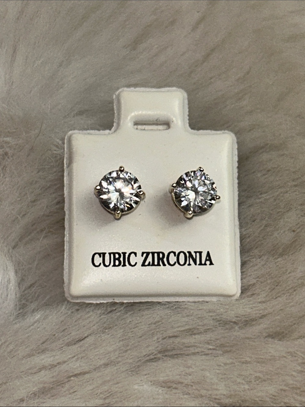 Cubic zirconia & 925 sterling silver earrings